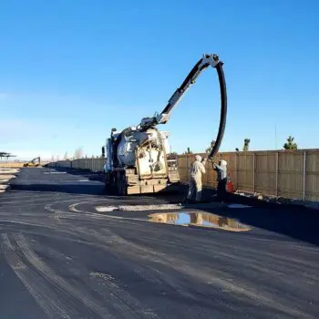 Vacuum truck industrial site cleaning