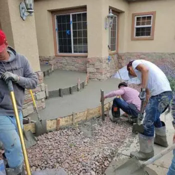 Concrete patio construction home improvement