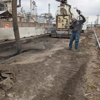 Industrial vacuum excavation at refinery