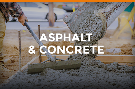 Asphalt and concrete worksite