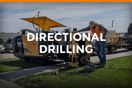 Directional drilling machinery in use